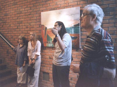 K�nstlergespr�ch mit Hans Braum�ller, Kunsttreppe, Hamburg Juil 2001